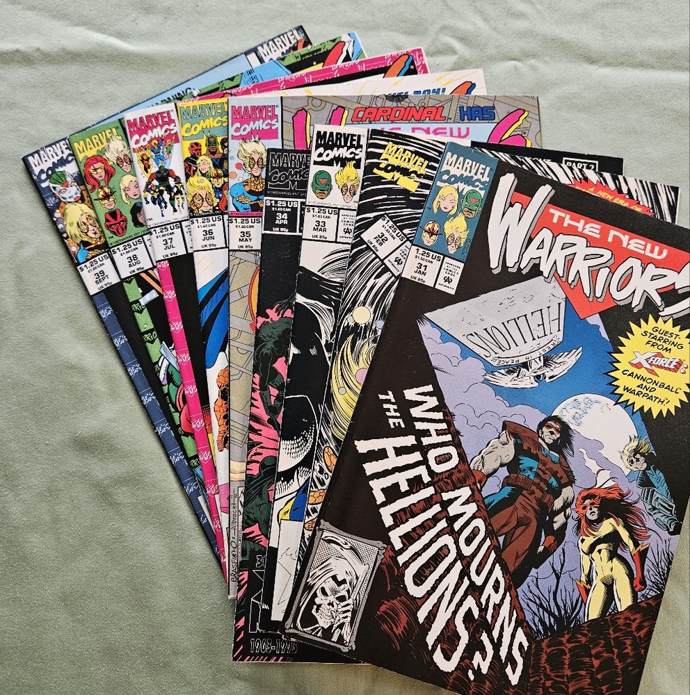 Vintage The New Warriors‎ Comics Bundle - #31-39 Jan - Sep 1993 Graphic Novels